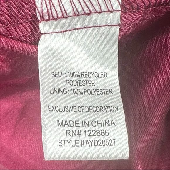 Zenzi Girls Sleeveless Ruffle Shoulder Party Dress Burgundy Floral Size XS(4/5) - Picture 9 of 11